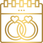 Icono calendario: fecha de la boda